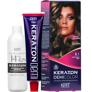 Imagem de Keraton, Coloração, Demi Color, 40 g + 80ml, Nº 6.1 Louro Escuro Cinza