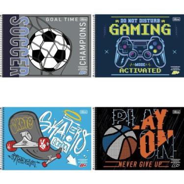 Imagem de Caderno de Desenho Milimetrado D+ MASC 96 Folhas - Pacote com 4 - Tili