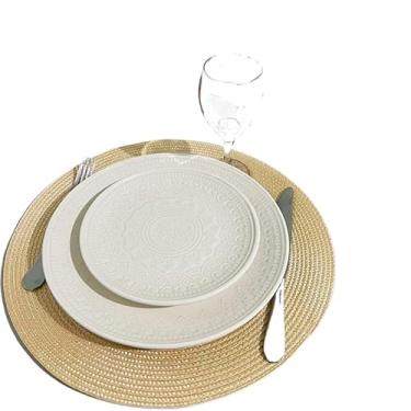 Imagem de Conjunto americano 4 ou 6 peças talheres bandeja mesa redonda cozinha jantar prato(KIT 4 CHAMPAGNE)