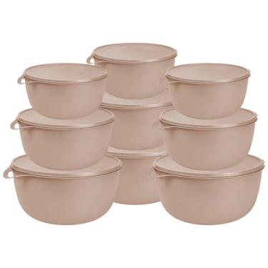 Imagem de Kit 9 Potes Redondos Bolws Herméticos PMG de Plástico com Tampa e Alça