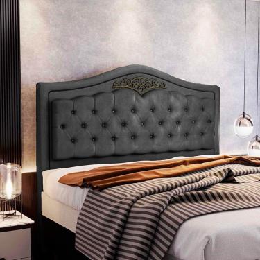 Imagem de Cabeceira Holanda 1,40 M Casal Design Retro Speciale Home Chumbo