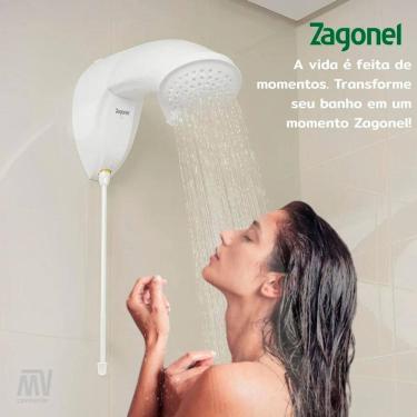 Imagem de Ducha Elétrica ND Eletronic 5500W Zagonel Branca 127V