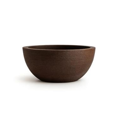 Imagem de Vasos Polietileno Bacia Decorativo P/Plantas/Jardins/Escritórios Luxo (Marrom)