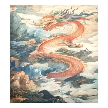 Imagem de Qilmy Linda capa de dragão para lava-louças 58 x 66 cm capas decorativas de geladeira para porta frontal adesivo de folha magnética para máquina de lavar louça painel de geladeira decalque para