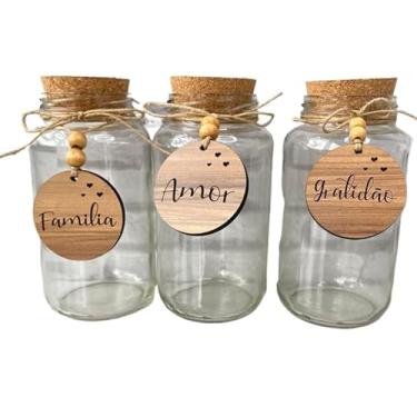 Imagem de Kit 3 Pote De Vidro Com Tampa Herméticos Mantimentos Transparente Rolha Cortiça Natal(Modelo 1,800 ML)