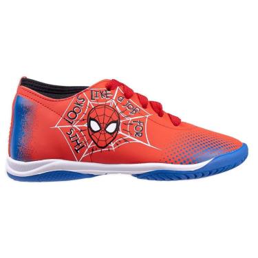 Imagem de Chuteira Dray Futsal Marvel Homem Aranha Infantil Vermelho-Unissex