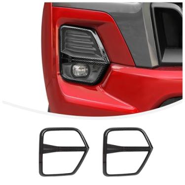 Imagem de Linskip Capas de farol de neblina dianteiras compatíveis com Chevrolet Colorado 2023 2024 2025+ (lâmpadas de neblina), acabamento de farol de neblina para Chevy Colorado acessórios externos fibra de