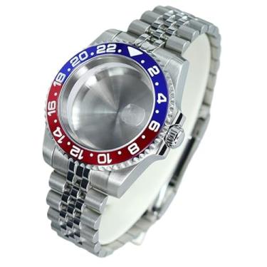 Imagem de FEIYASHI Caixa de relógio de mergulho de aço GMT de dois tons 200 m à prova d'água para movimento NH35/34/36/38 4R36 Miyota8215 ETA2824, Tampa inferior sólida 3, For ETA2824 PT5000 Movement, Caixa de