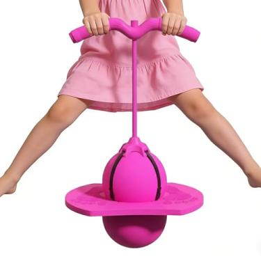 Imagem de Bola de Salto para Crianças - Brinquedo Divertido de Salto com Bomba e Alça,Bolas Saltitonas para Crianças,Para Adultos Treino De Equilíbrio E Exercício Para Brincadeira Em Ambientes Exteriores E