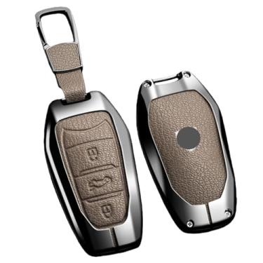 Imagem de Capa para chave de carro, compatível com peugeot 206 301 307 308 407 408 508 2008 3085 3008 4008 5008, acessórios para chaveiro(E-gray chain)