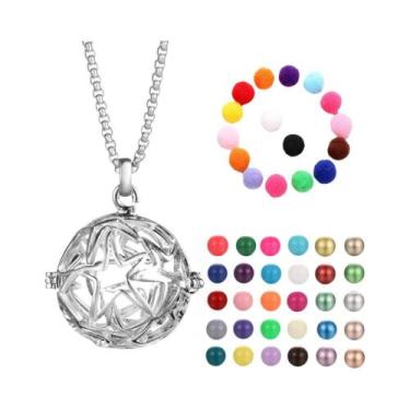 Imagem de Colar Difusor De Óleo Essencial Para Aromaterapia, Design De Gaiola De