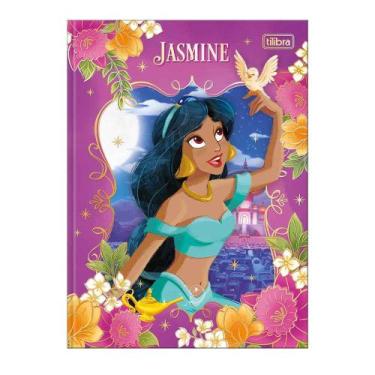 Imagem de Caderno Colegial Brochura Princesas Disney Decorado Capa Dura 80 Folha