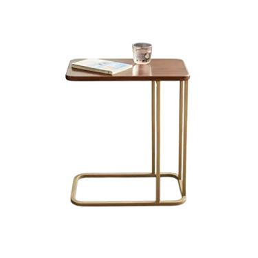 Imagem de Mesa central de madeira, sala de estar, sofá, armário lateral, mesa lateral de ferro forjado, mesa de centro, sala de estar, mesa de canto, armazenamento, mesa pequena, mesa de quarto