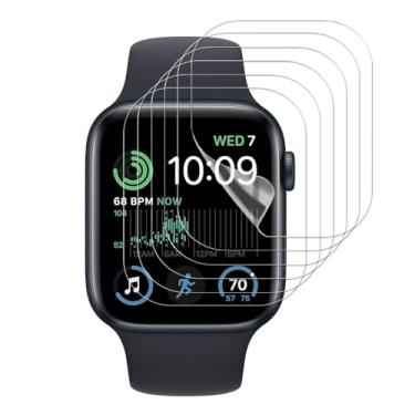 Imagem de UZWZW Pacote com 6 protetores de tela para Apple Watch 40 mm séries 4/5/6/SE/SE 2/SE 3, filme TPU macio flexível para iWatch de 40 mm