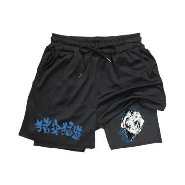 Imagem de Bermuda Esportiva Masculina Estampada Moderna Para Corrida E Fitness, 