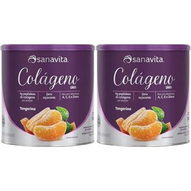 Imagem de Kit 2X Colágeno Skin - 300g Tangerina - Sanavita-Masculino