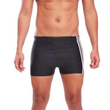 Imagem de Sunga Boxer Masculina Box Praia Piscina Verão Forrada FMF Preto-Masculino
