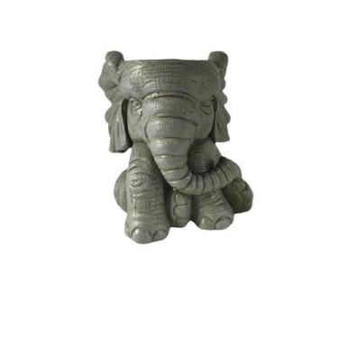 Imagem de Vaso de resina em forma de elefante de 15,8x15x14cm para suculentas - 