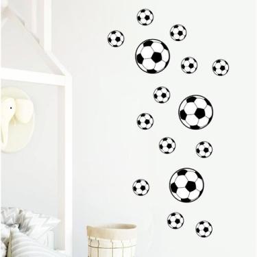 Imagem de Adesivos de parede Bola de futebol Papel de parede removível PVC 38x58