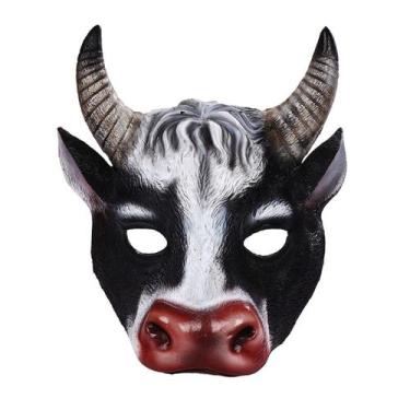 Imagem de Máscara de cabeça de vaca leiteira, espuma de poliuretano animal, capa