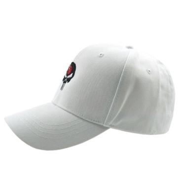 Imagem de Boné de beisebol Punishers Skull Anime Hat branco para homens - yiweis