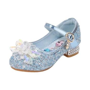 Imagem de Sandálias De Cristal Para Meninas Princesa Primavera 2024 Sapatos Elsa