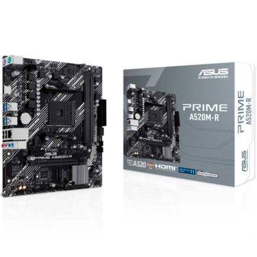 Imagem de Placa Mãe Asus Prime A520M-R, Socket AMD AM4, DDR4, NVMe, HDMI, USB 3.0 - Micro ATX