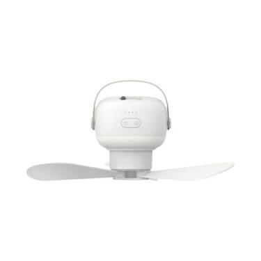Imagem de Ventilador De Teto Portátil Mini Sem Fio Com Luz USB E Controle Remoto
