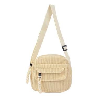 Imagem de Bolsa Crossbody Pequena Unissex Veludo Passeio Academia 2025 - Shopfis