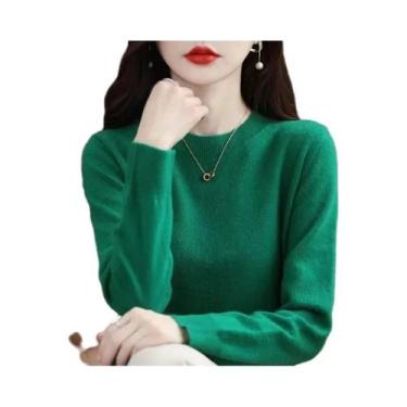 Imagem de Suéter De Lã De Cashmere Para Mulheres Em Tamanho Grande, Pullover Sli