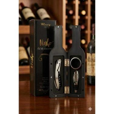 Imagem de Kit Acessórios P/ Vinho em Garrafa Peças Saca Rolhas Abridor - Wincy