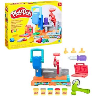 Imagem de Conjunto Massinha Play-Doh Mesa de Ferramentas Coloridas com 5 Potes C