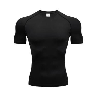 Imagem de Camiseta De Compressão Masculina MMA Rashguard De Manga Curta Para Tre