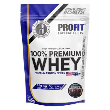 Imagem de 100% Whey Premium - 840g Refil Brownie de Chocolate - ProFit - PROFIT 
