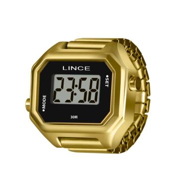 Imagem de Relógio Anel Lince Feminino Dourado Digital Ldgm066l22 P2kx