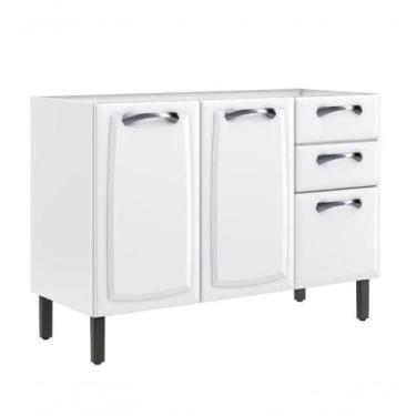 Imagem de Balcão Itatiaia Em Aço New Premium Sem Tampo Branco