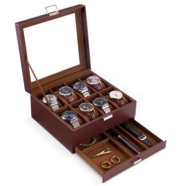 Imagem de Caja para Relojes ProCase con 8 Puestos para Hombre con Cajón y Tapa d