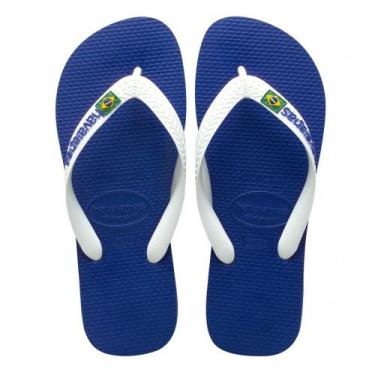 Imagem de Chinelo Havaianas Brasil Logo infantil, Azul naval, 29/30
