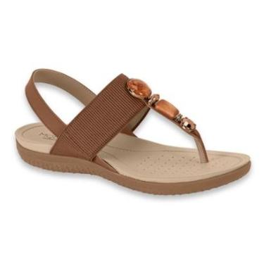 Imagem de Sandalia Feminina Modare Ortopedica Fascite Elastico Pedras Ref: 7125.247-Feminino