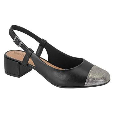 Imagem de Sapato Feminino Confortável Slingback Beira Rio, Grafite, 35