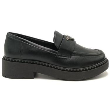 Imagem de Sapato Mocassim Feminino Loafer Via Marte 250-002-01, Preto, 38