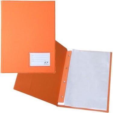 Imagem de Pasta Catálogo Laranja 335X245 com 20 Envelopes Plast. 0,12 PP Line. 1