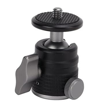 Imagem de Mini cabeça esférica, adaptador de tripé de câmera travamento de botão transparente portátil universal para SLR