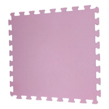 Imagem de Tatame Tapete EVA Com Borda 50 X 50 X 3cm Rosa Prisma