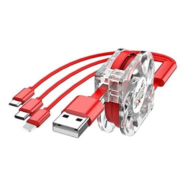 Imagem de Cabo USB Retrátil Ultra Rápido 3 em 1
