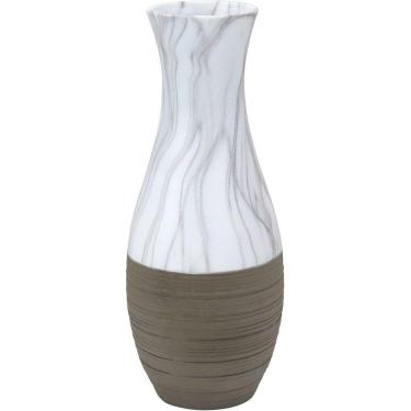 Imagem de MINORCA VASO 36x14x14cm CERÂMICA CINZA