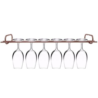 Imagem de Suporte Para Pendurar Taças 42cm Organizador Porta Taças Suspenso Rose Gold