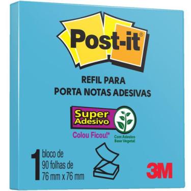 Imagem de Bloco De Notas Super Adesivas Post-It Refil 76X76mm Céu Azul 90 Folhas
