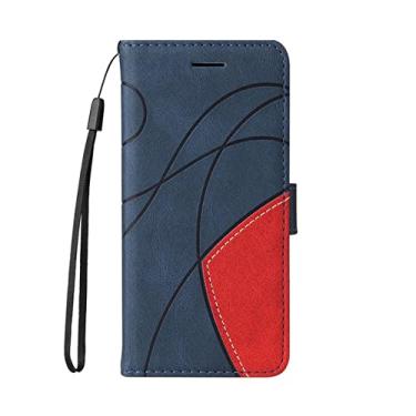 Imagem de Capa de telefone de carteira de couro para Samsung Galaxy S22 S7 S8 S9 Plus S10E S20 FE Note 10 20 Ultra Magnetic Flip Stand Cover, Azul, Para Note 10