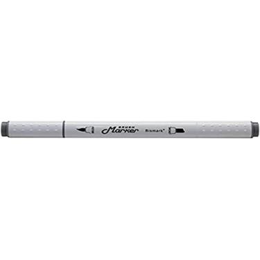 Imagem de Marcador Permanente Brush Marker, Bismark, PK0306DCG1, Cinza